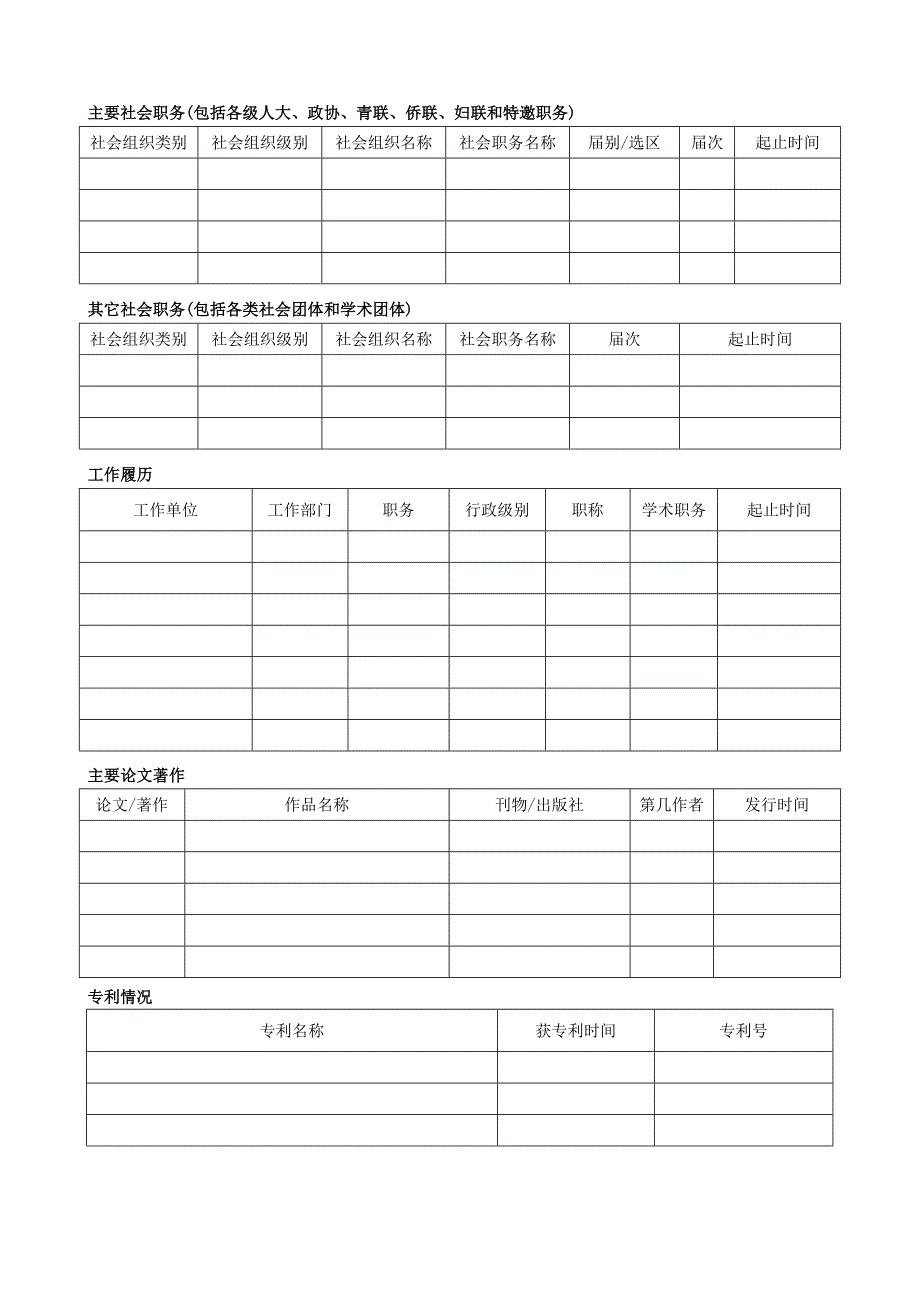九三学社申请入社登记表.doc_第3页