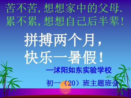 主题班会期中后学习动员.ppt