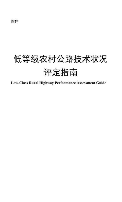 低等级农村公路技术状况评定指南.docx
