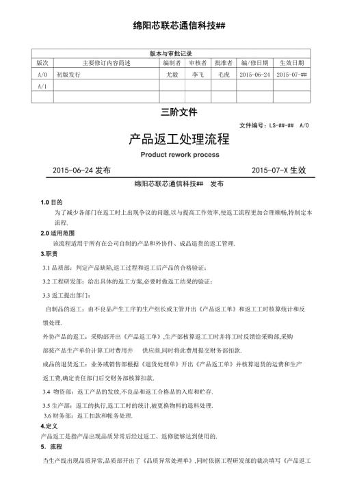 产品返工处理流程.doc