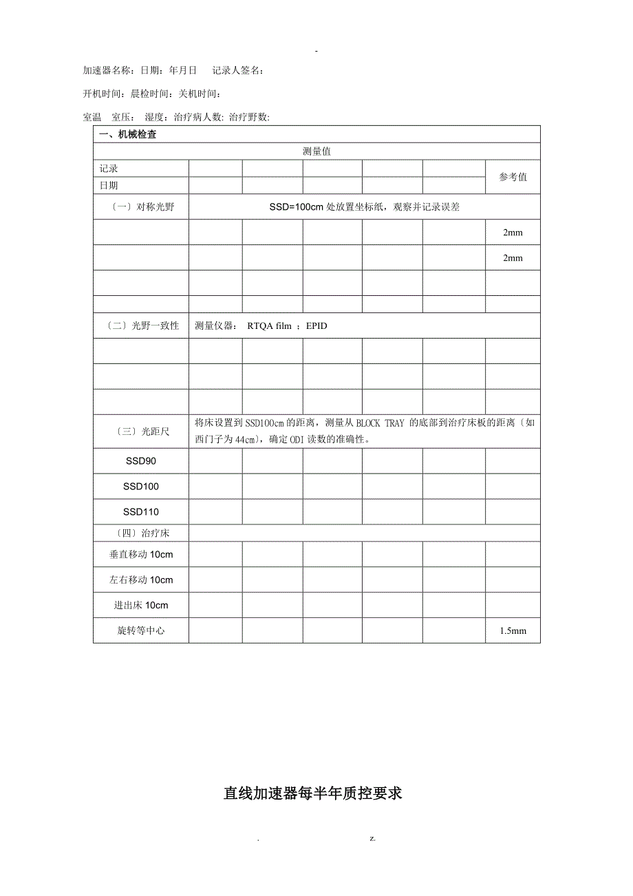 光子直线加速器常规质控内容和方法.doc_第3页