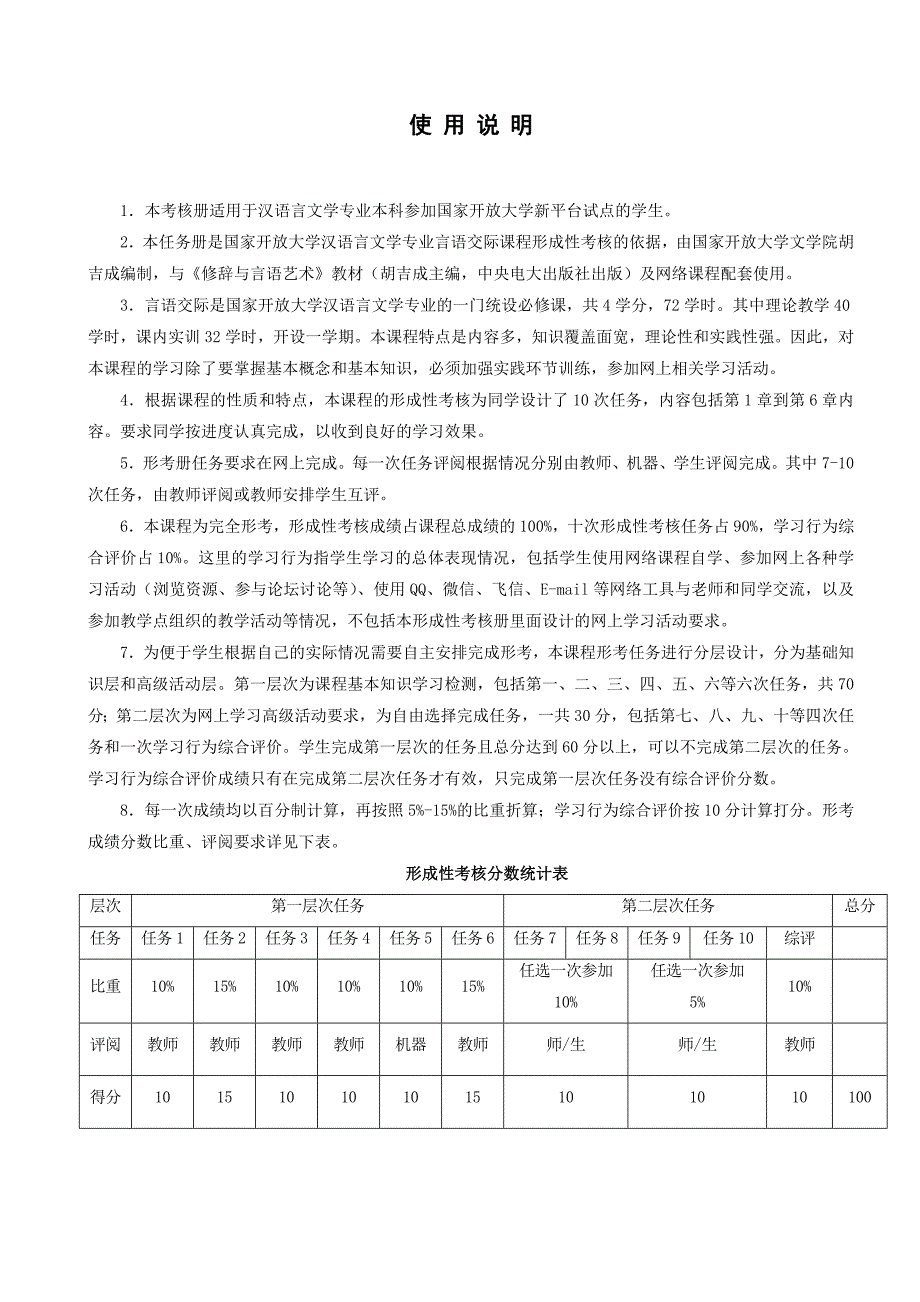 国开网络全核心课程汉语言本科言语交际形考试题及答案共26页.doc_第3页