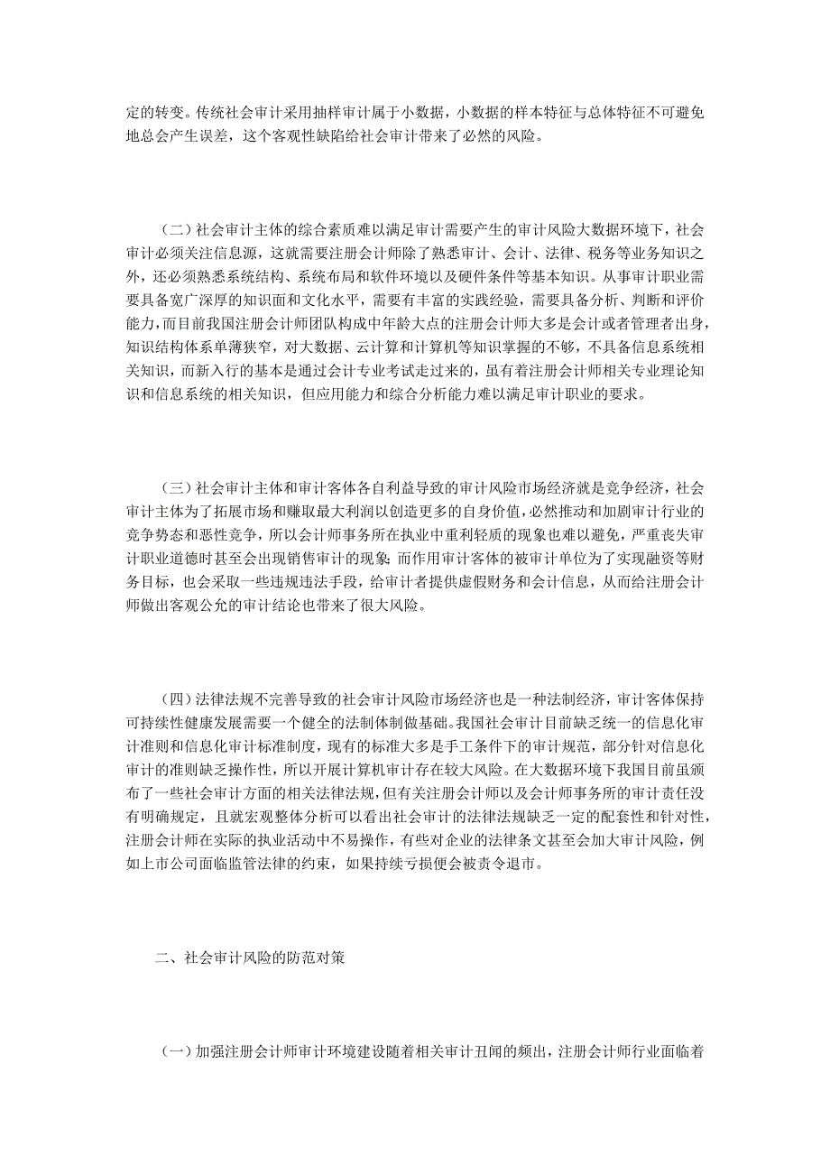 大数据环境下的社会审计风险.docx_第2页