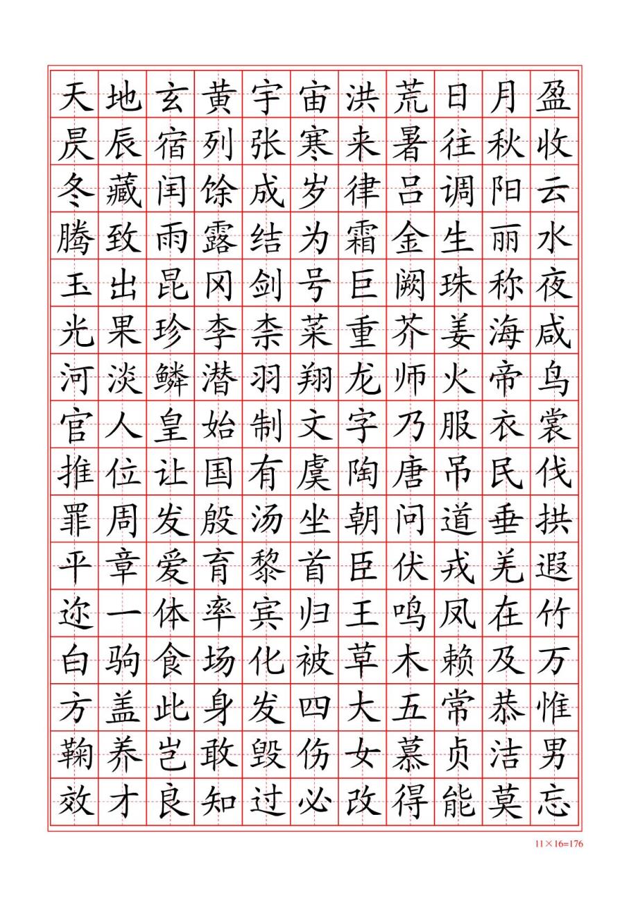 千字文正楷田字格字帖.doc_第1页