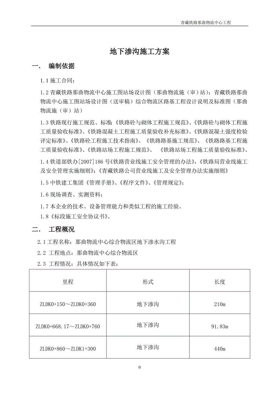 地下渗沟施工方案.doc_第1页
