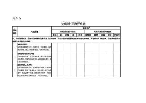 内部控制风险评估表.doc