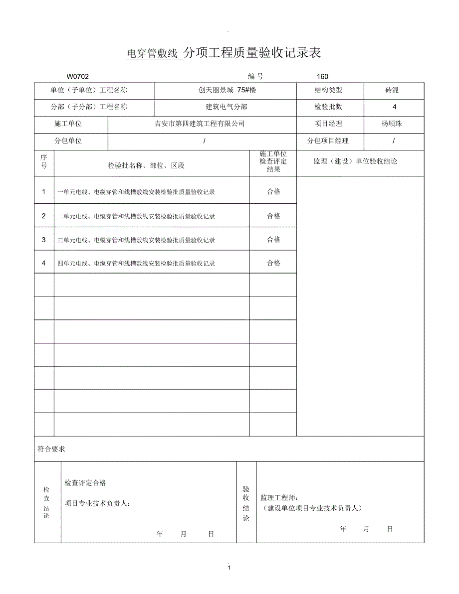 分项工程质量验收记录表.docx_第1页