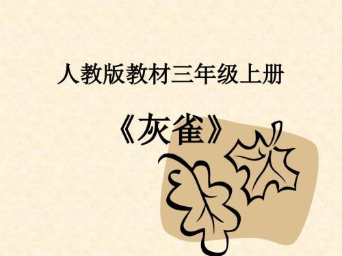 人教教材三级上册灰雀.ppt