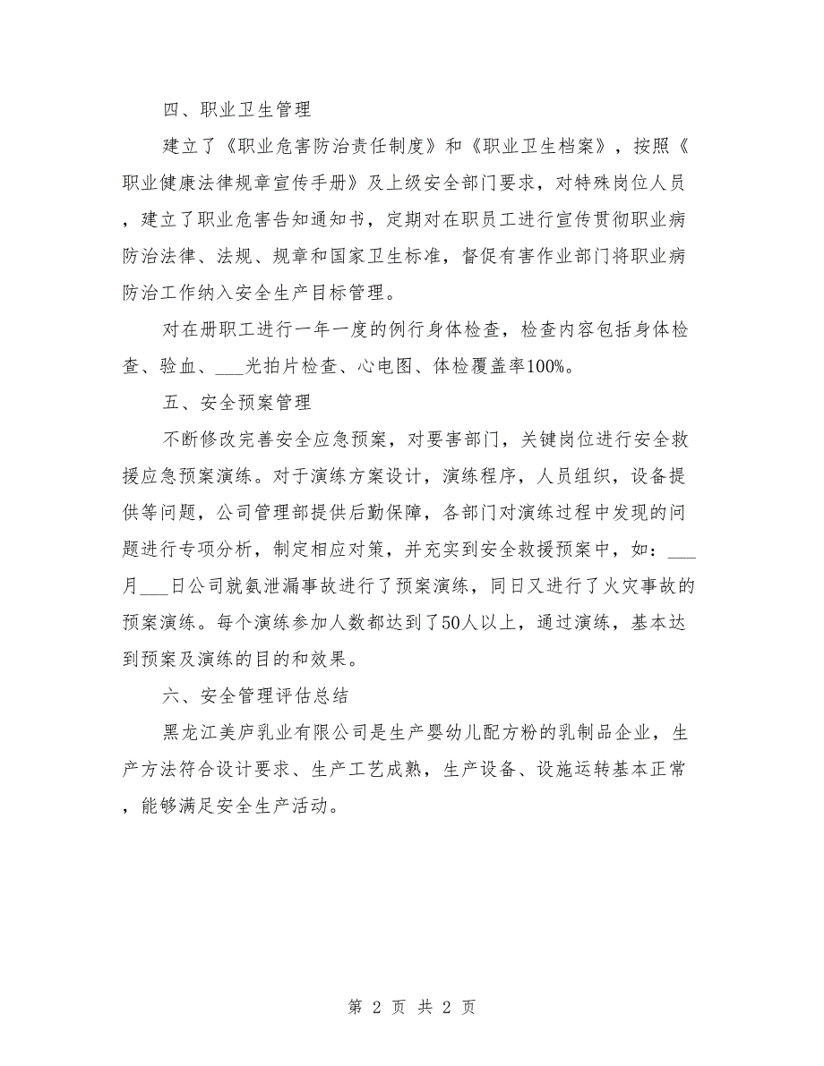 安全生产评估报告范本.doc_第2页