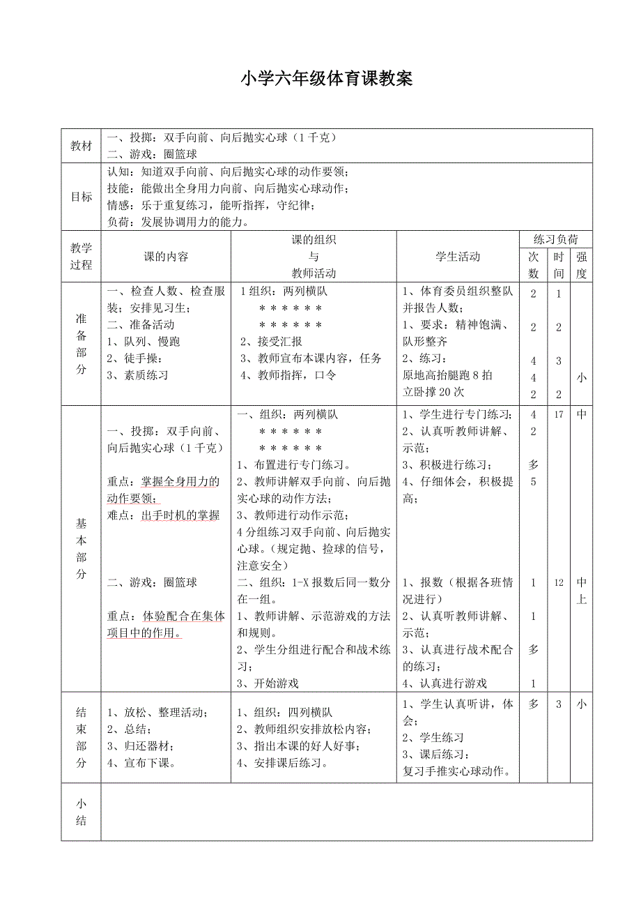 六年级体育与健康教案.doc_第3页