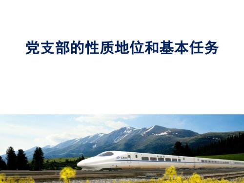 党支部的性质地位和基本任务PPT课件.ppt
