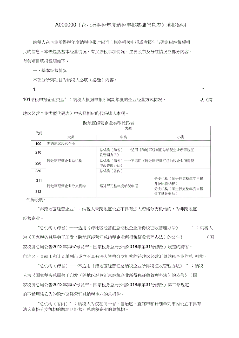 企业所得税纳税申报基础信息表及填报说明.doc_第2页