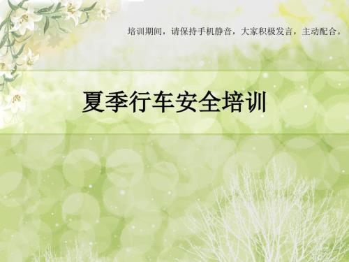 夏季安全行车PPT课件.ppt