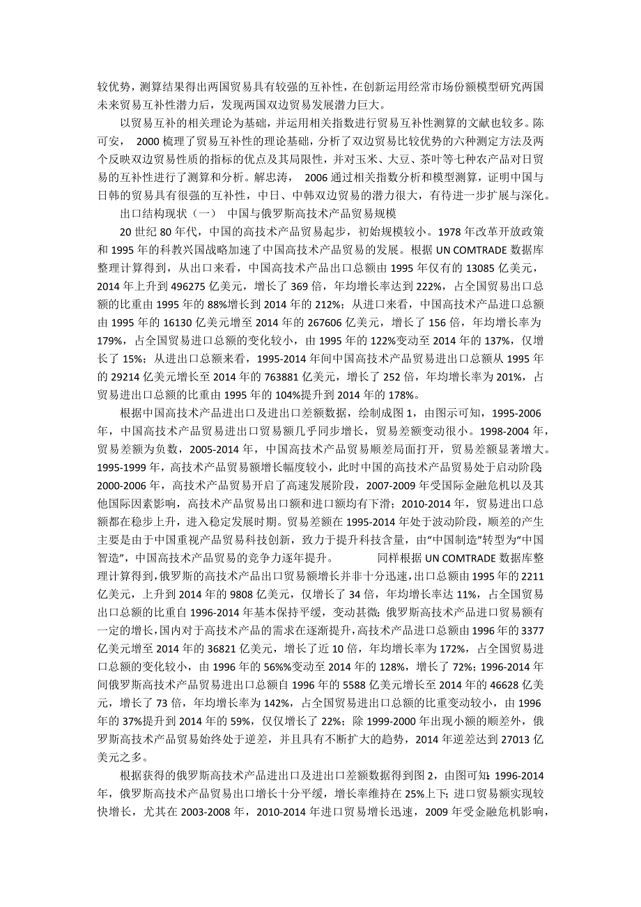 中俄高新技术产品贸易竞争性及互补性分析.docx_第2页