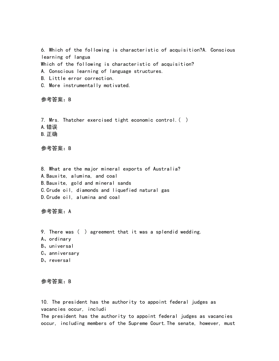 北京语言大学2021年12月英语国家概况期末考核试题库及答案参考74.docx_第2页
