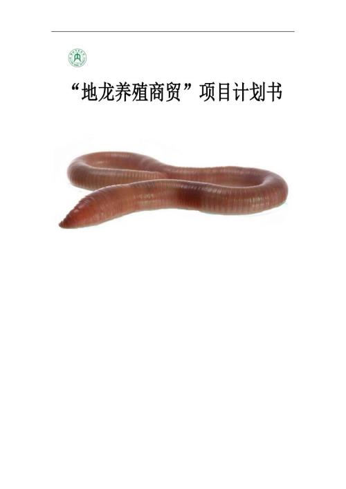 地龙养殖商贸项目计划书.doc