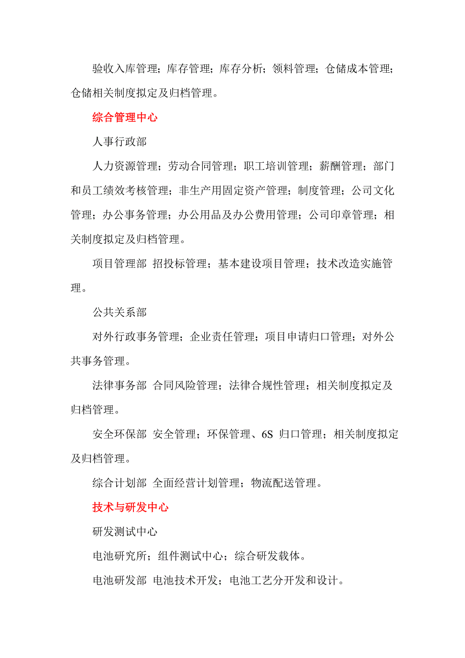 太阳能光伏行业企业组织架构及部门职责.doc_第2页