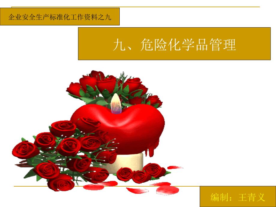 企业安全生产标准化工作资料之九危险化学品管理.ppt_第1页