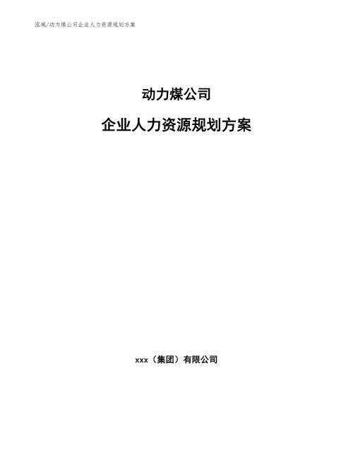 动力煤公司企业人力资源规划方案参考.docx