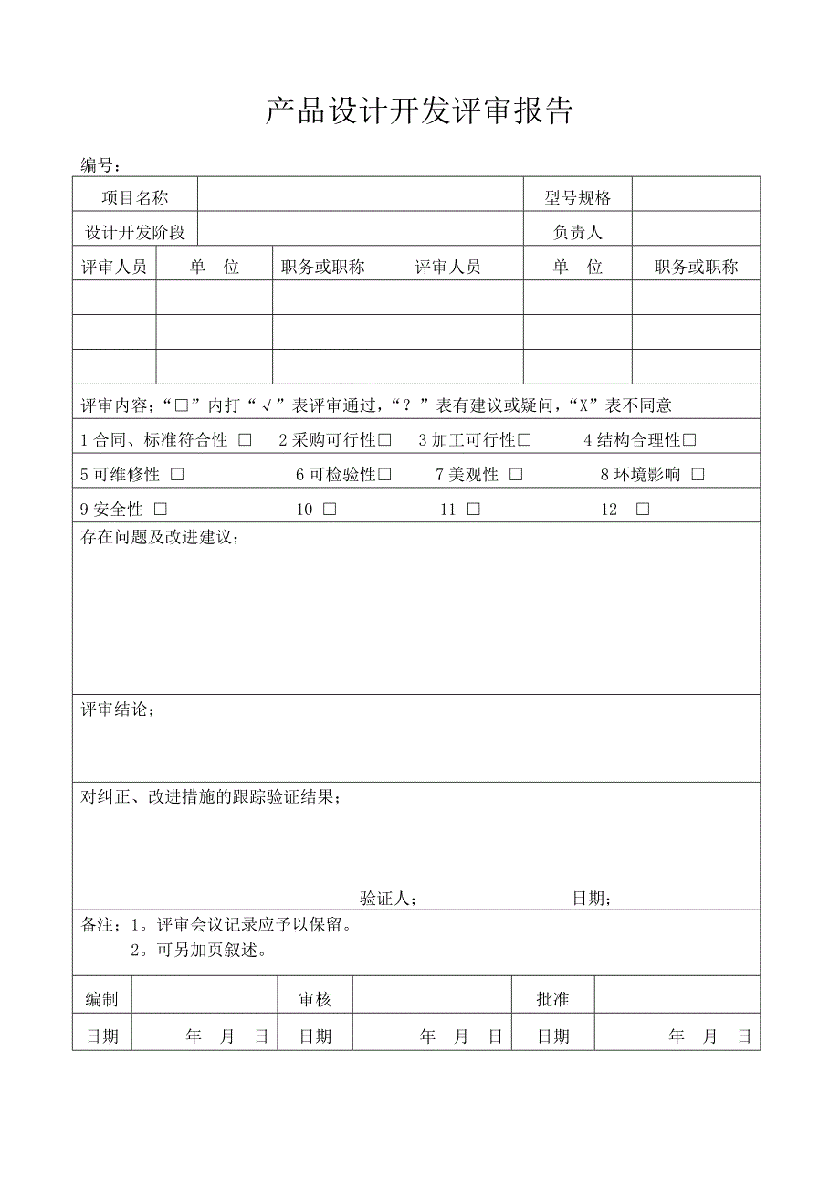 产品设计开发评审报告.doc_第1页
