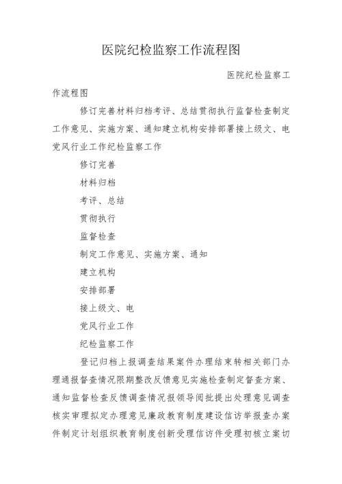 医院纪检监察工作流程图.doc