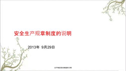 制定安全制度的说明PPT课件.ppt