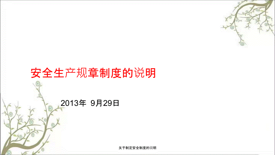 制定安全制度的说明PPT课件.ppt_第1页