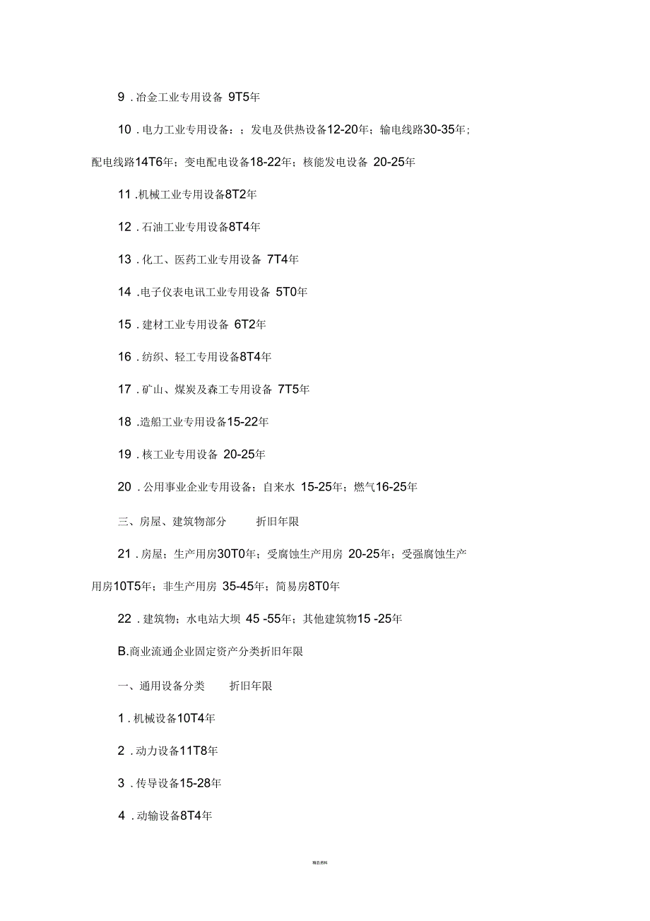 各类固定资产折旧年限及残值率表.docx_第3页
