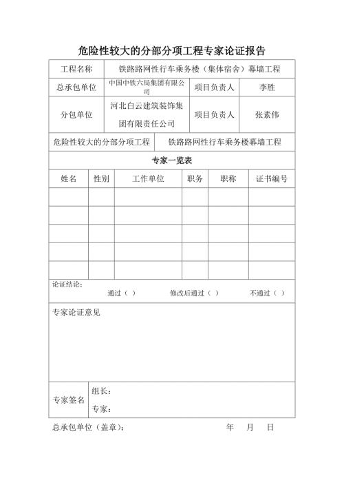 专家论证全套表格最新.doc