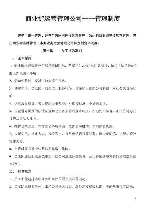商业街运营管理公司制度.doc