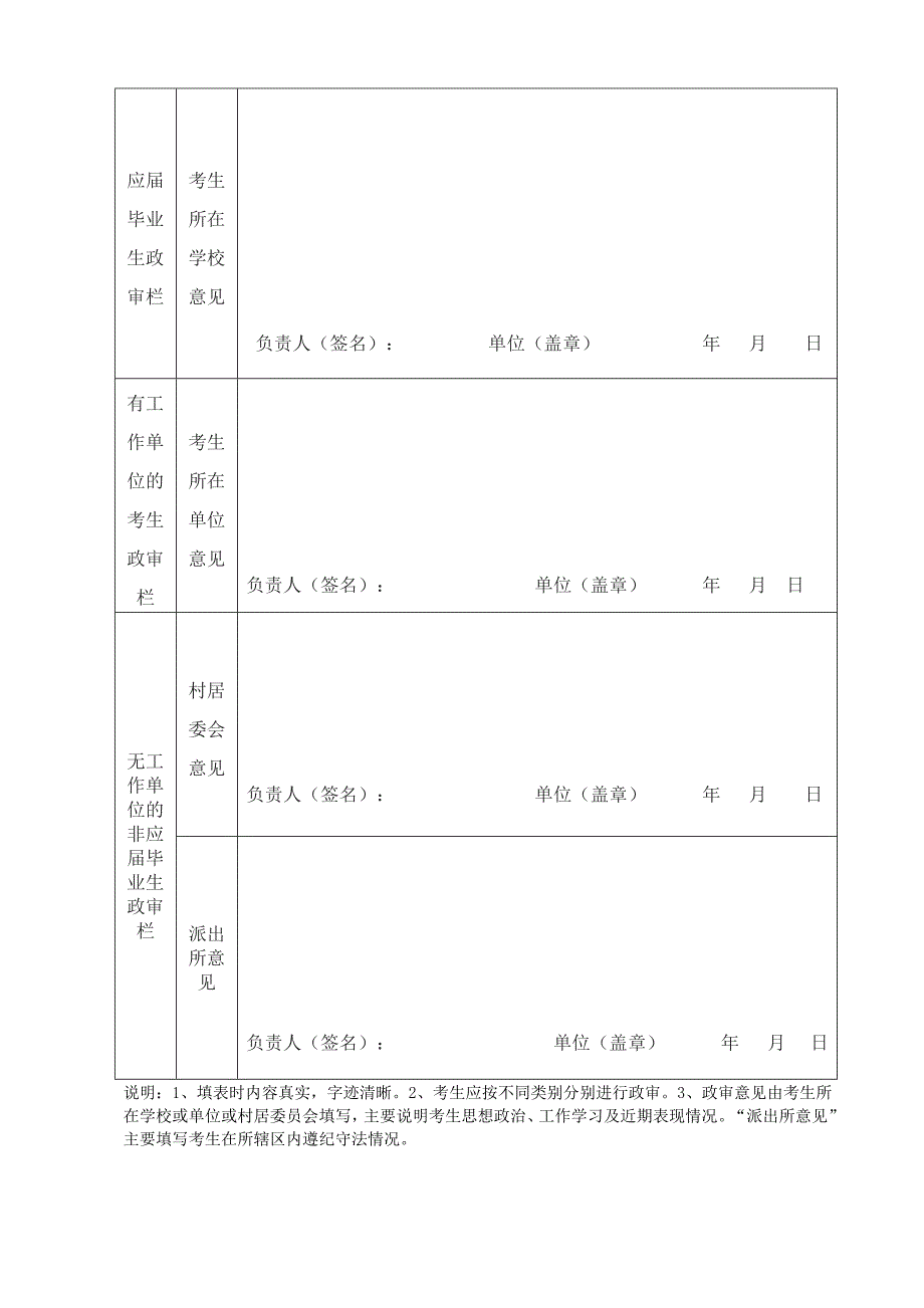 事业单位公开招聘工作人员政审表.doc_第2页