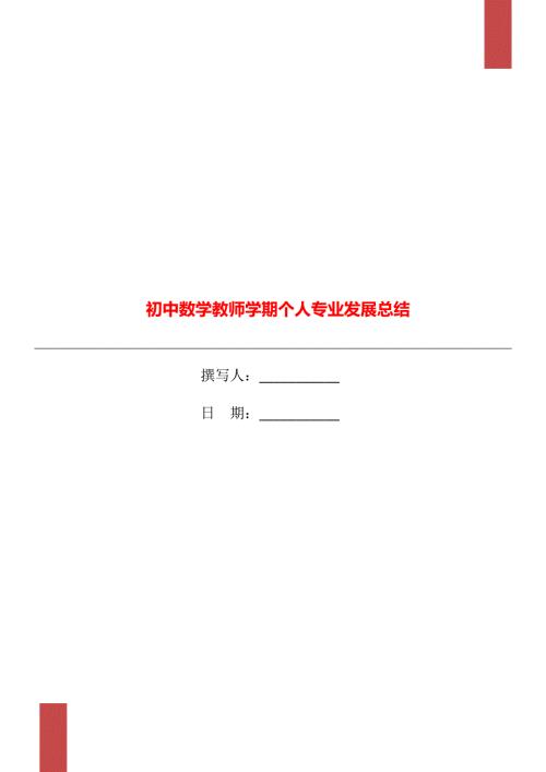 初中数学教师学期个人专业发展总结.doc