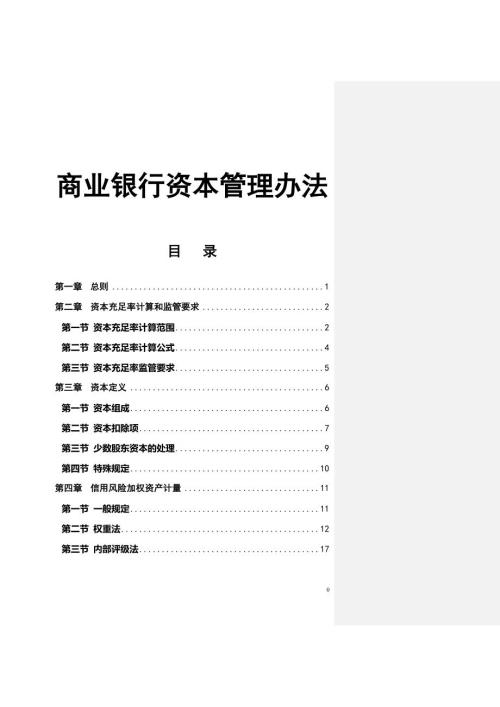 商业银行资本管理办法最新全文.doc