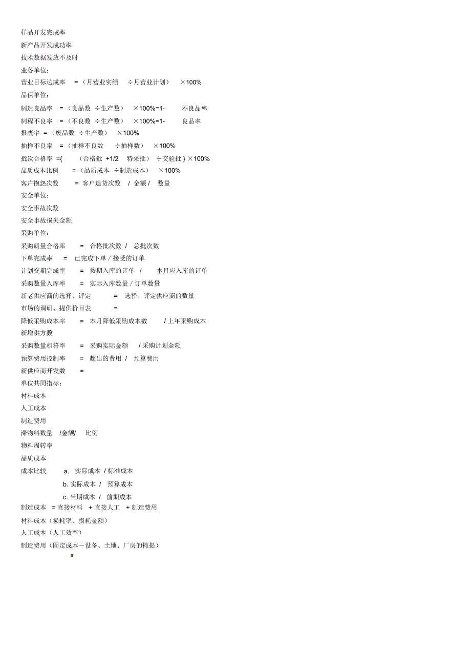 各项绩效考核指标及计算方法.doc_第3页