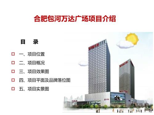 合肥包河万达广场介绍.ppt