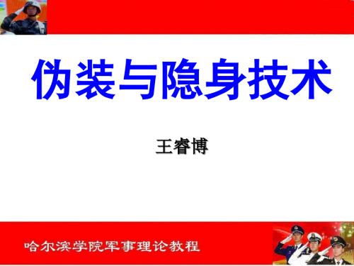 伪装与隐身技术PPT课件.ppt