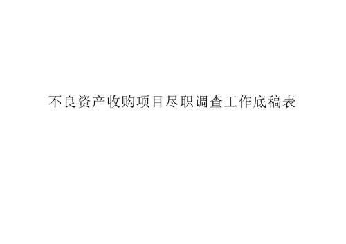 不良资产收购项目尽职调查工作底稿表资料03版本word格式.doc