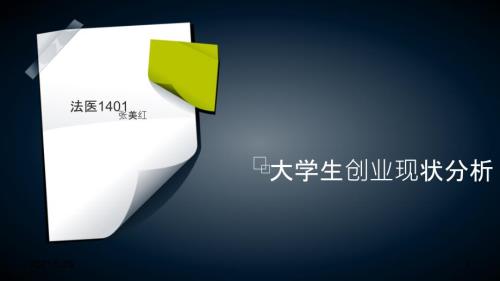 大学生创业现状分析PPT优秀课件.ppt