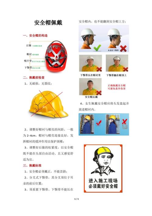 安全帽佩戴标准及规范要求.doc