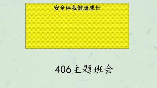 安全伴我成长主题班会课件.ppt