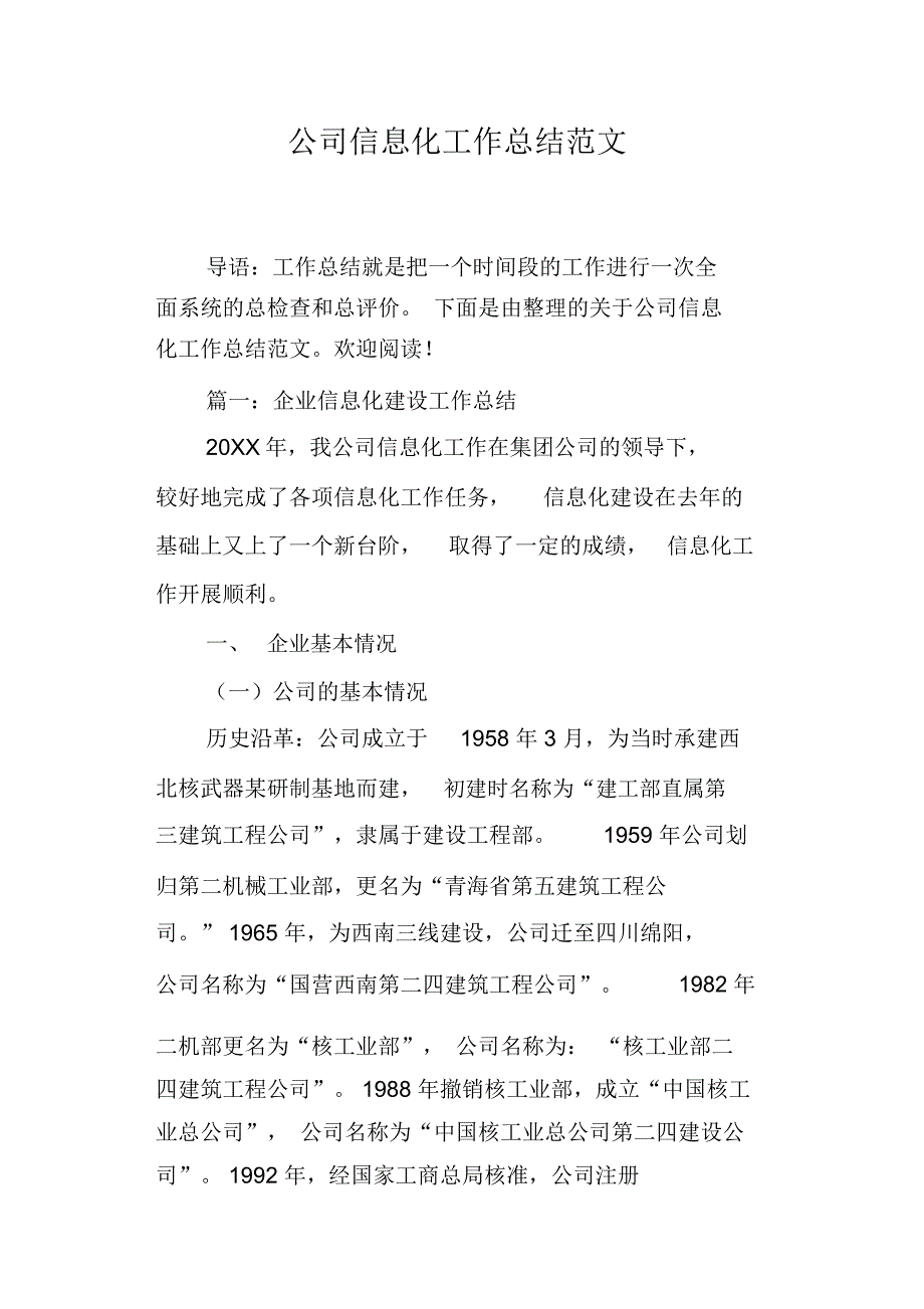 公司信息化工作总结范文.doc_第1页