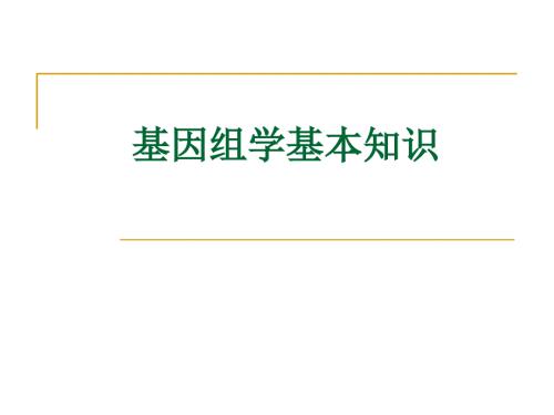 基因组学基本知识.ppt