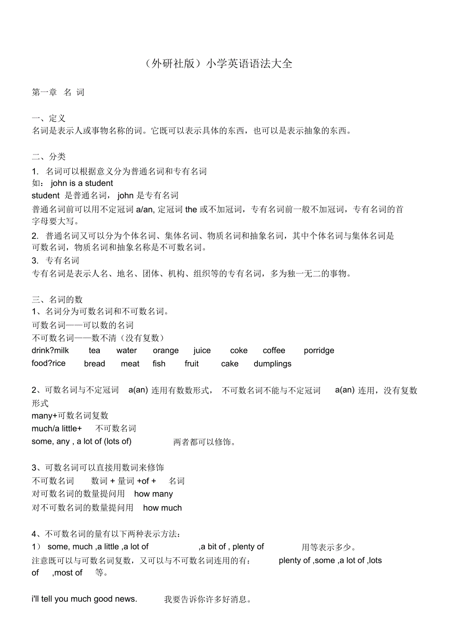 外研社版小学英语语法大全.docx_第1页