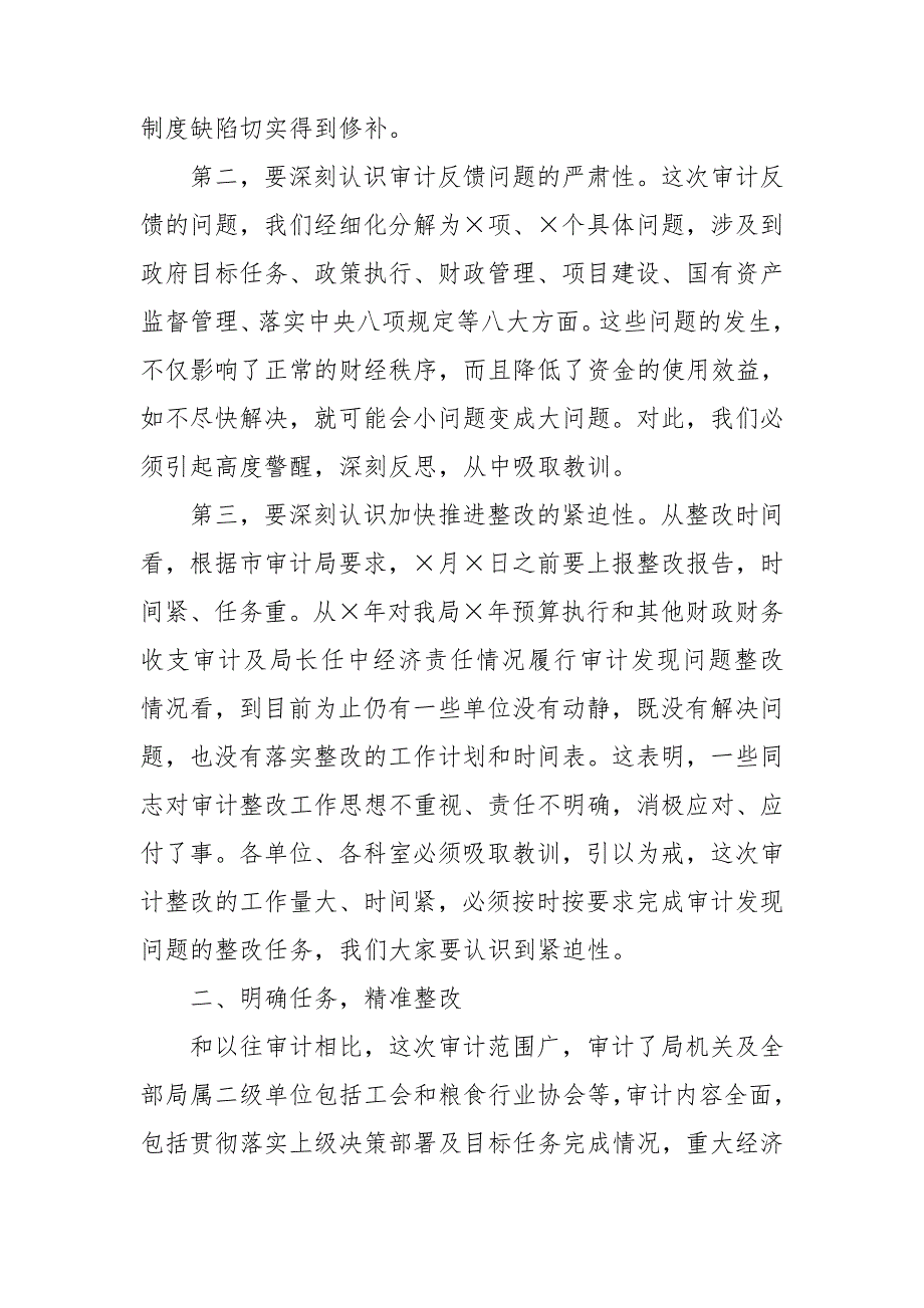 关于在审计整改专题会议上的讲话稿范文.doc_第2页