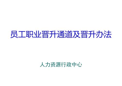 员工晋升通道及晋升办法.doc