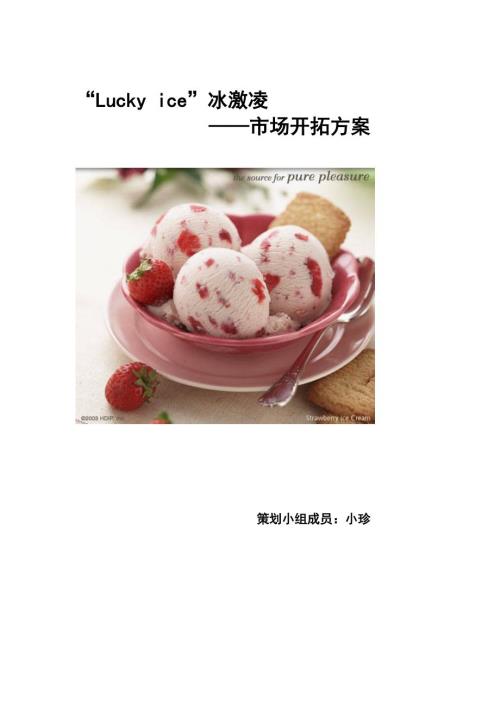 冰激凌市场开拓方案.doc