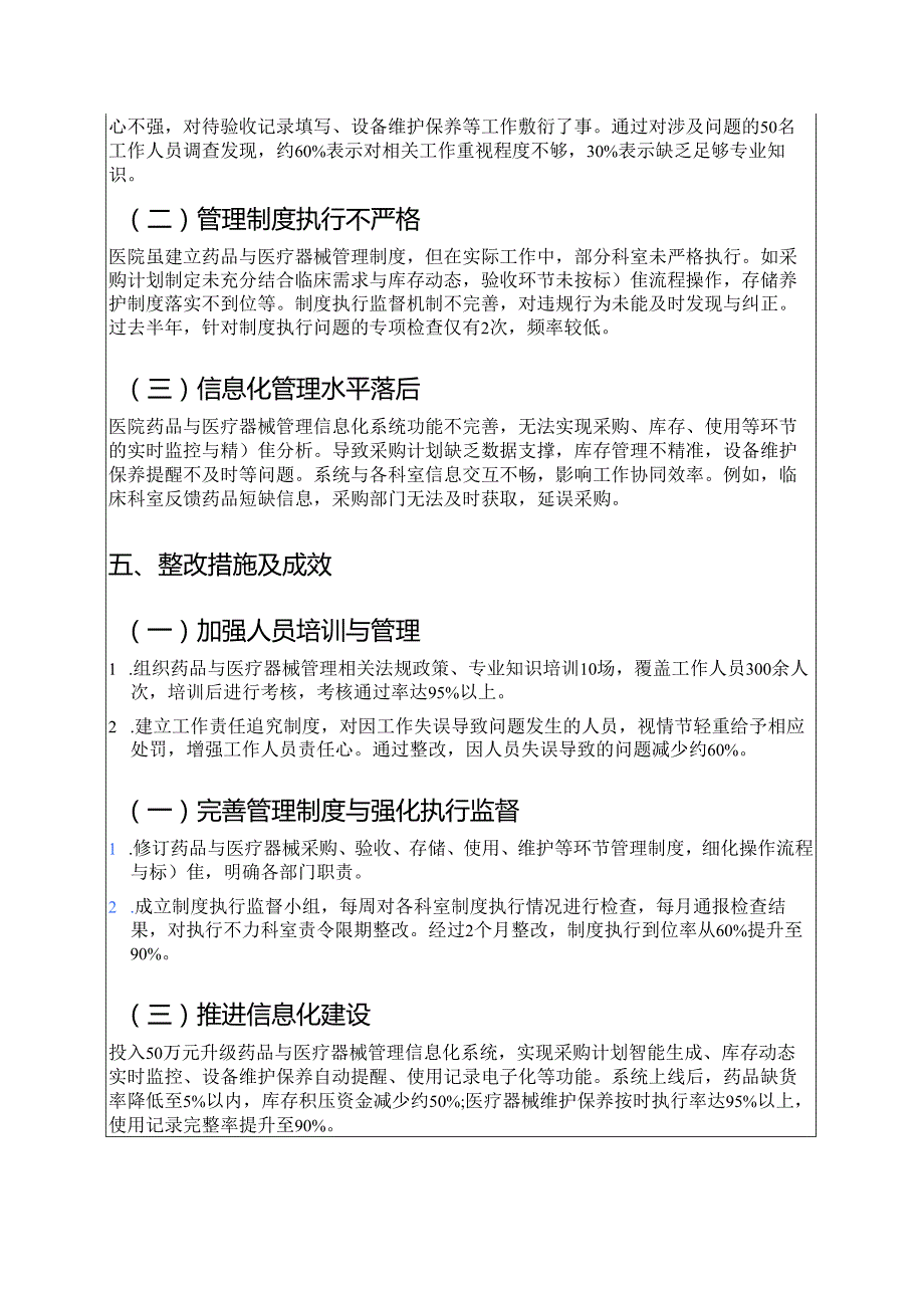 2025年XX医院药品与医疗器械质量管理自查报告.docx_第3页