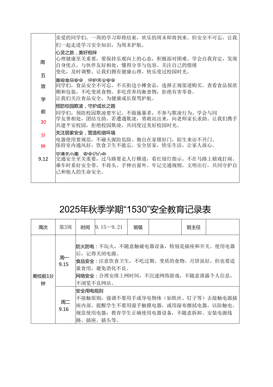 2025-2026年秋季学期“1530”安全教育记录表（全套22周）.docx_第3页