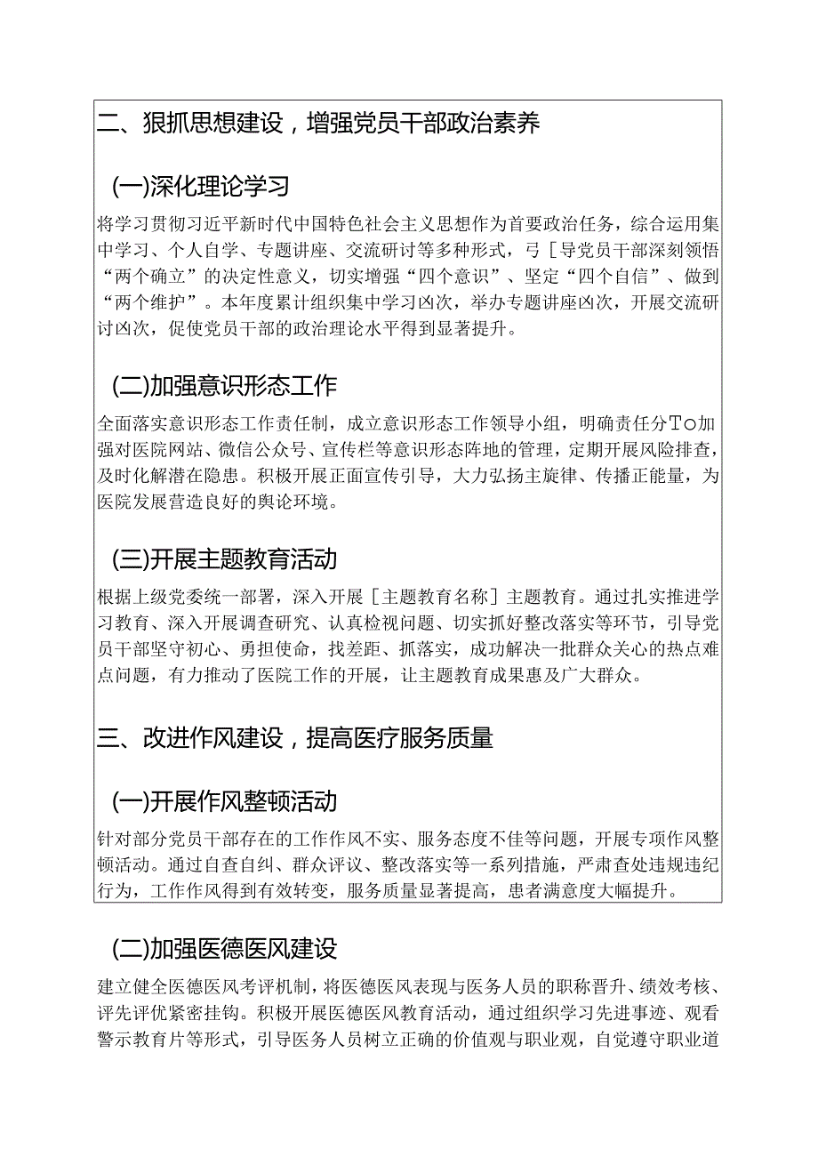 2025 医院卫生院党建工作总结（完整版）.docx_第2页