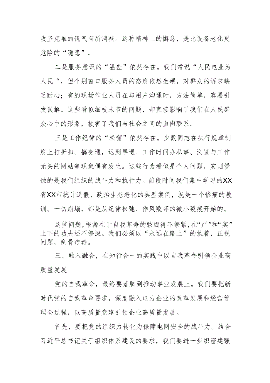 2025电力企业学习第二十一次集体学习时的重要讲话精神研讨交流发言.docx_第3页